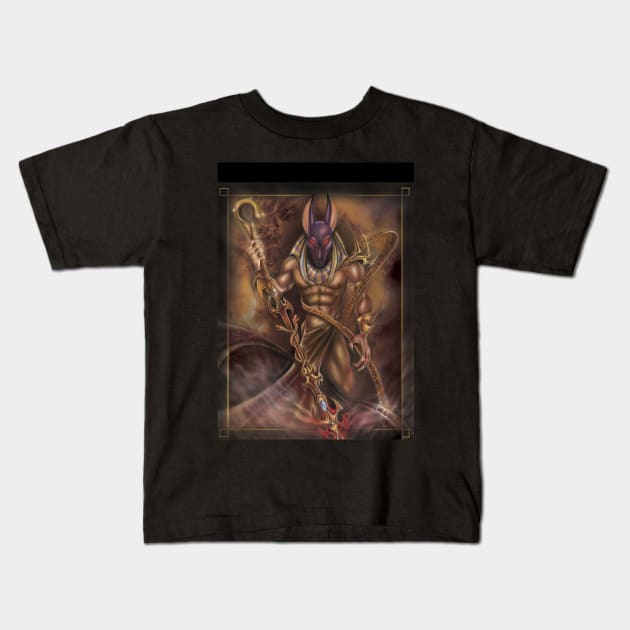 Anubis Kids T-Shirt by sevencrow